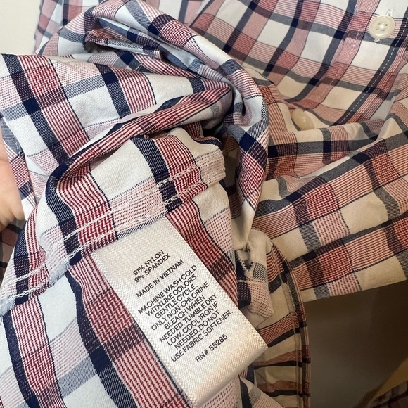 Express men’s M 15x15.5 button up multi color long sleeve - Picture 5 of 5